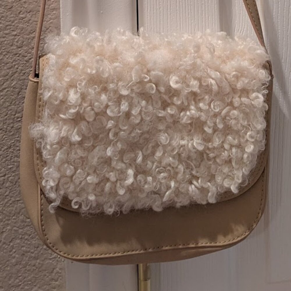furry crossbody purse
